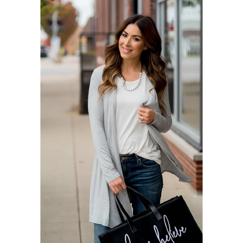 Lightweight Basic Tunic Cardigan Patchwork Embroidered Appliqued
