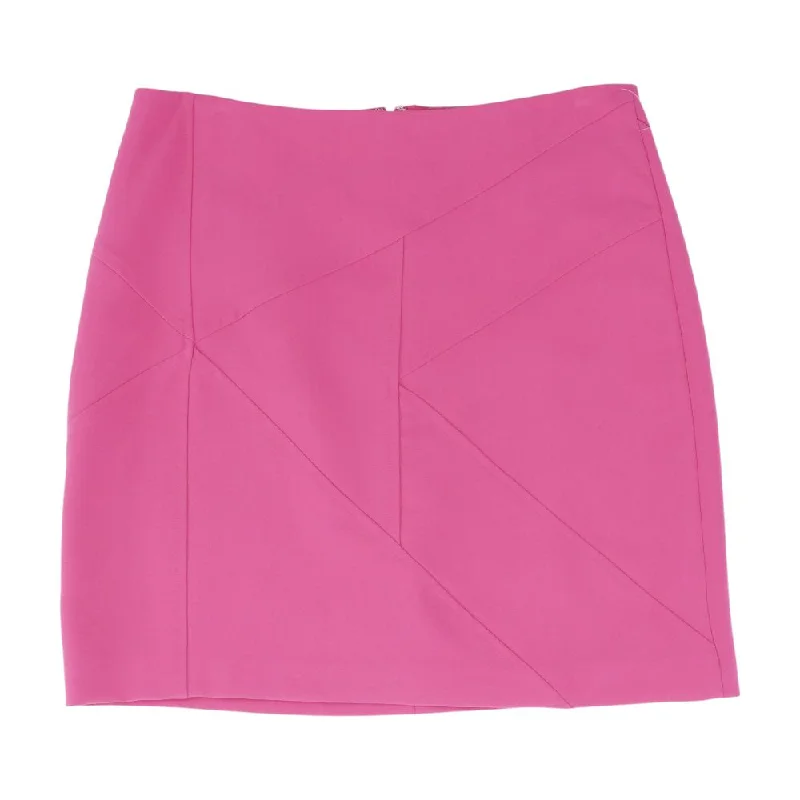 Pink Solid Midi Skirt chiffon skirt flowing