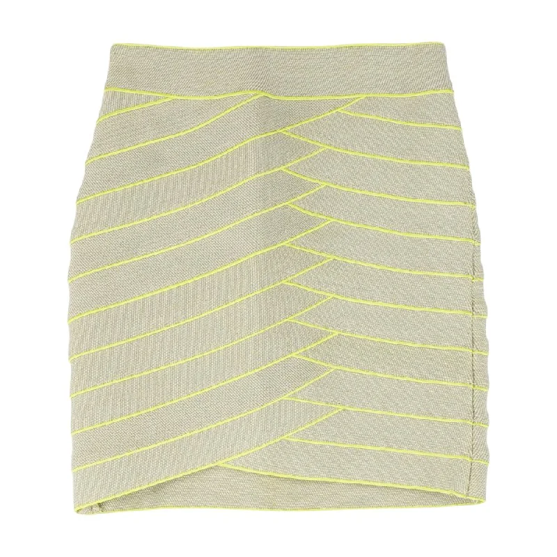 Green Striped Midi Skirt corduroy skirt cozy
