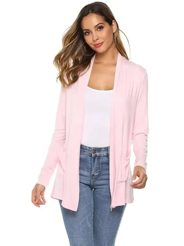 Mid-Length  Women Cardigan Sweater Velvet Chenille Corduroy