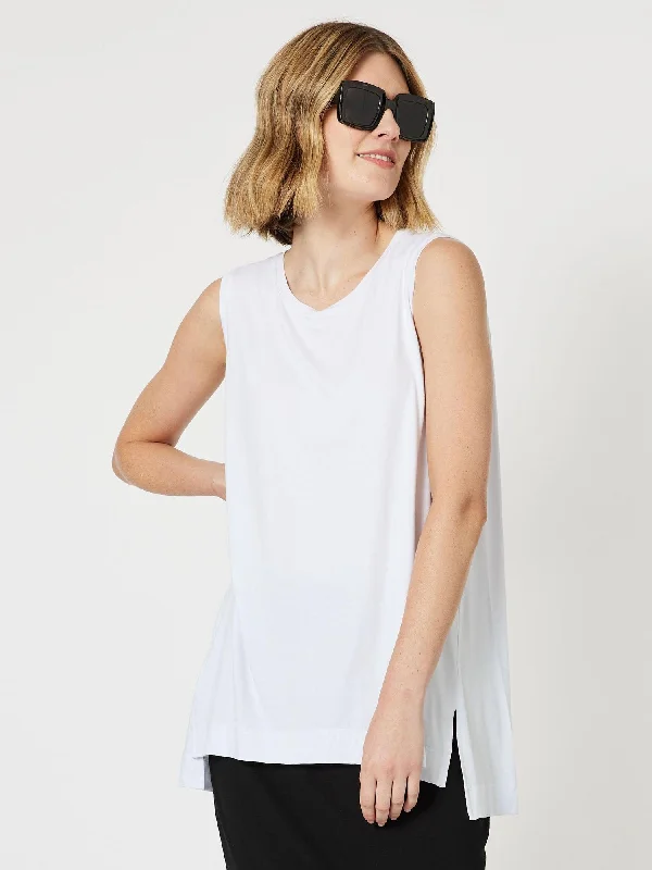 Cruise Jersey Tank Top - White coral tank top