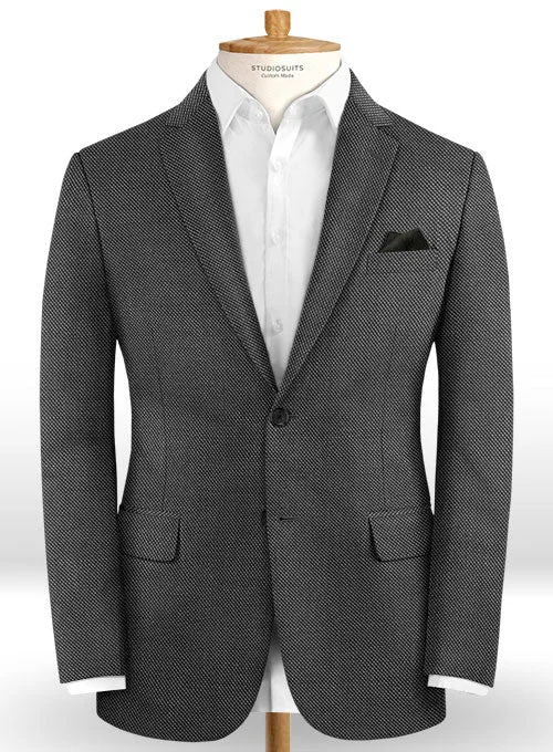 Caccioppoli Dapper Dandy Muiz Birdseye Gray Wool Jacket Satin Jacket Silk Jacket Chiffon Jacket