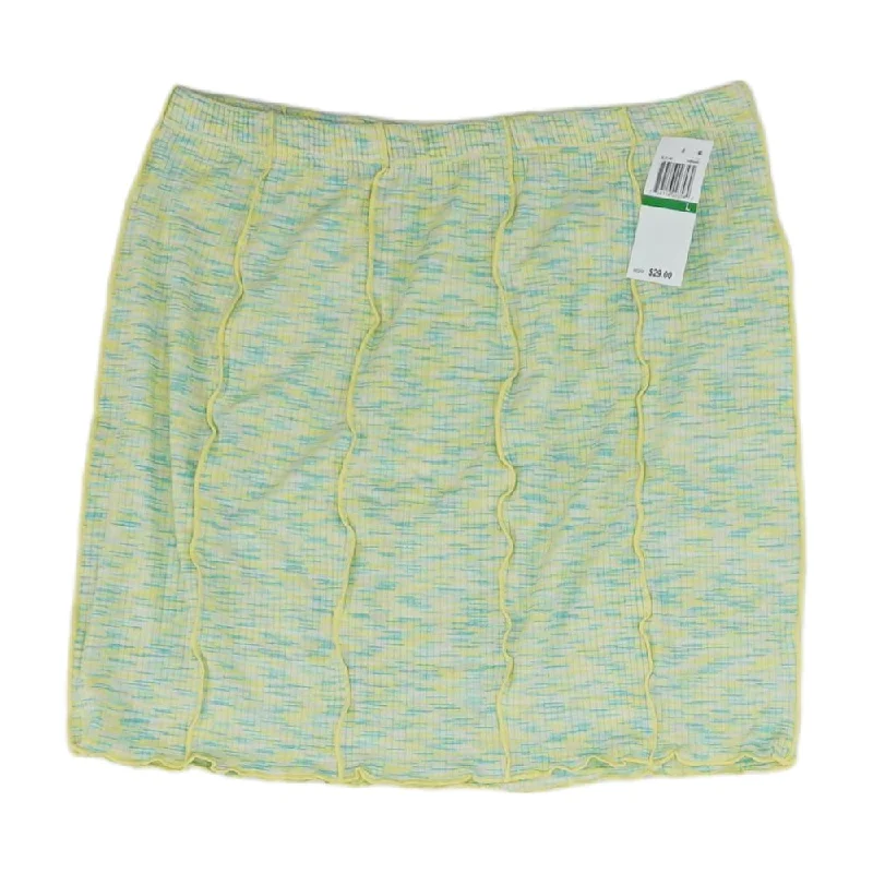 Green Misc Mini Skirt slim fit skirt