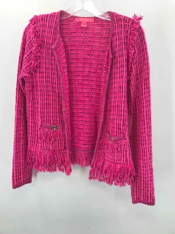 Pre-Owned Lilly Pulitzer Pink Size XS Cardigan Sweater Elasticated Padded Insulated