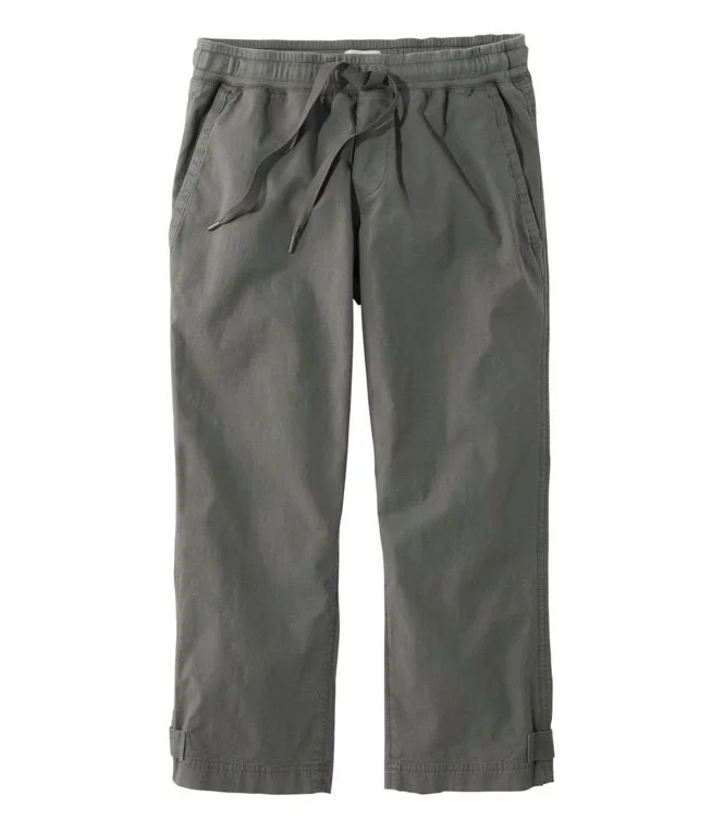 Ripstop Pull-On Pant Capri Women's Regular Stylish Elastic Waist Pants