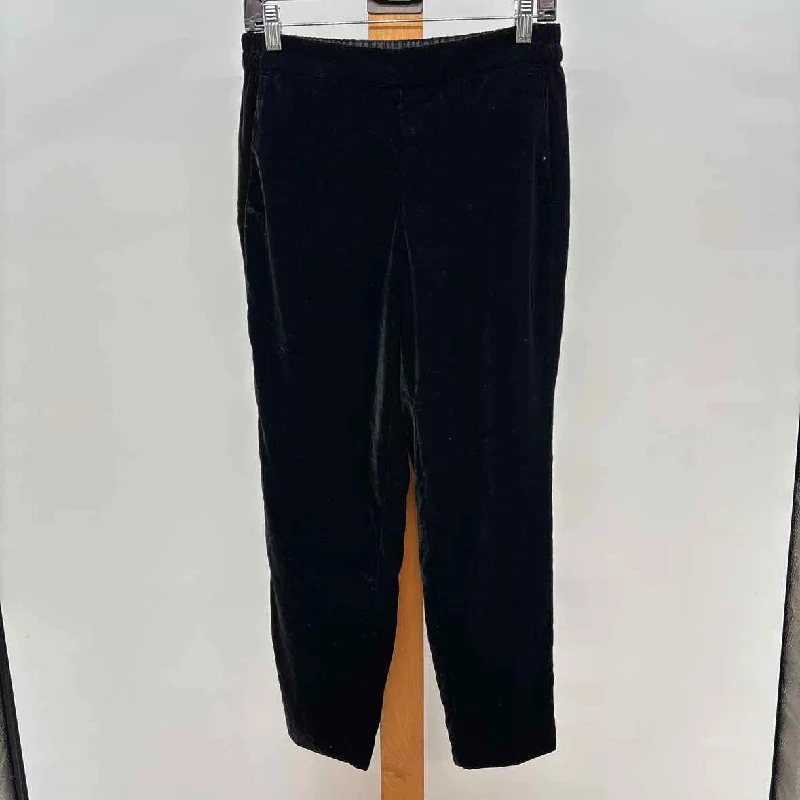 J Crew Women's Size 6 Black Solid Pants Comfortable Wide-Leg Pants