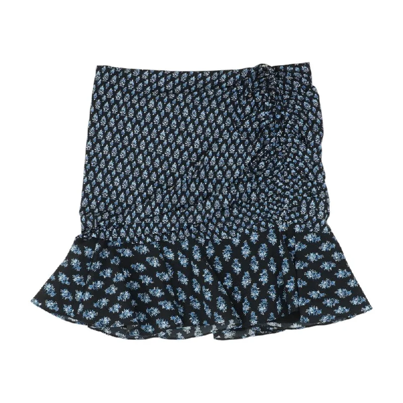 Blue Graphic Midi Skirt lace skirt delicate