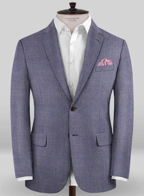 Caccioppoli Sun Dream Miola Blue Wool Silk Jacket Print Jacket Jacquard Jacket Patchwork Jacket