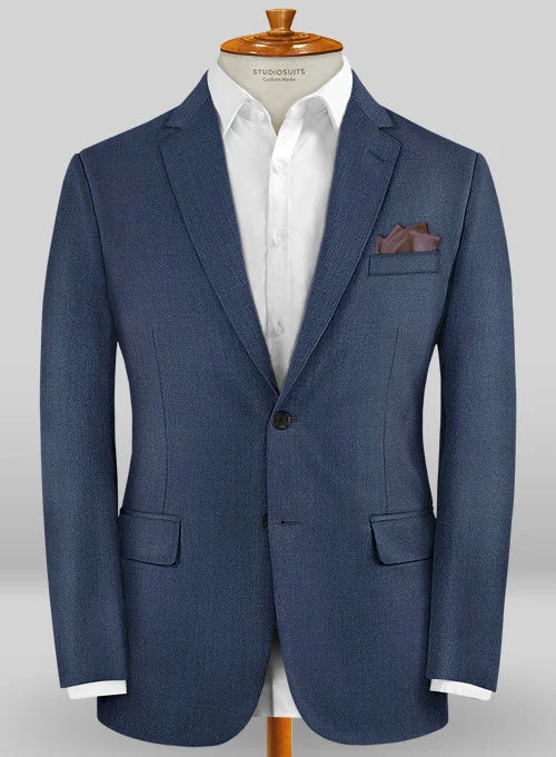 Caccioppoli Sun Dream Ink Blue Wool Silk Jacket Anorak Shell Jacket Lightweight Jacket