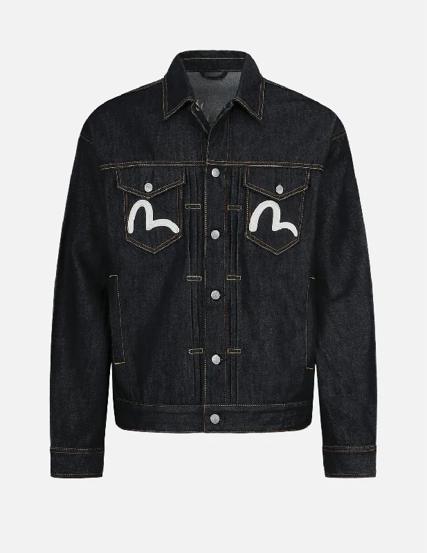 Dragon Embroidered Mt. Fuji Daicock Denim Jacket Appliqued Jacket Beaded Jacket Sequined Jacket