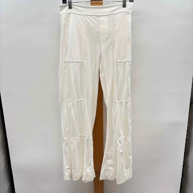 Neon Buddha Women's Size 16 White Solid Pants Comfortable Maternity Pants