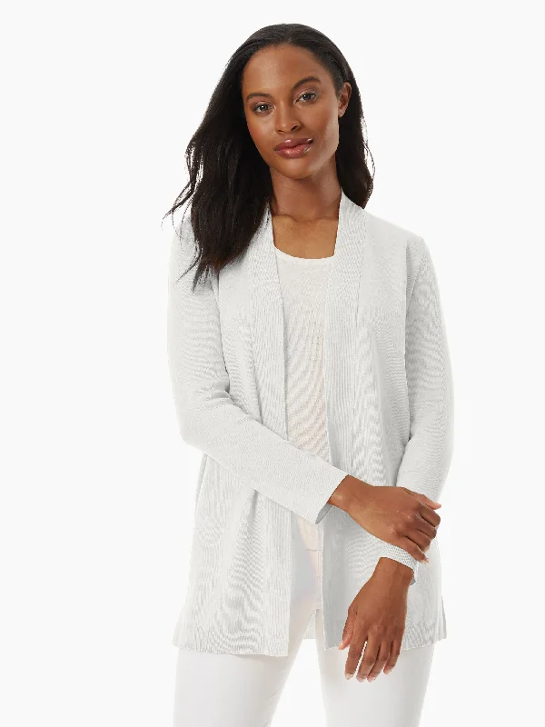Open Front Icon Cardigan Velvet Chenille Corduroy