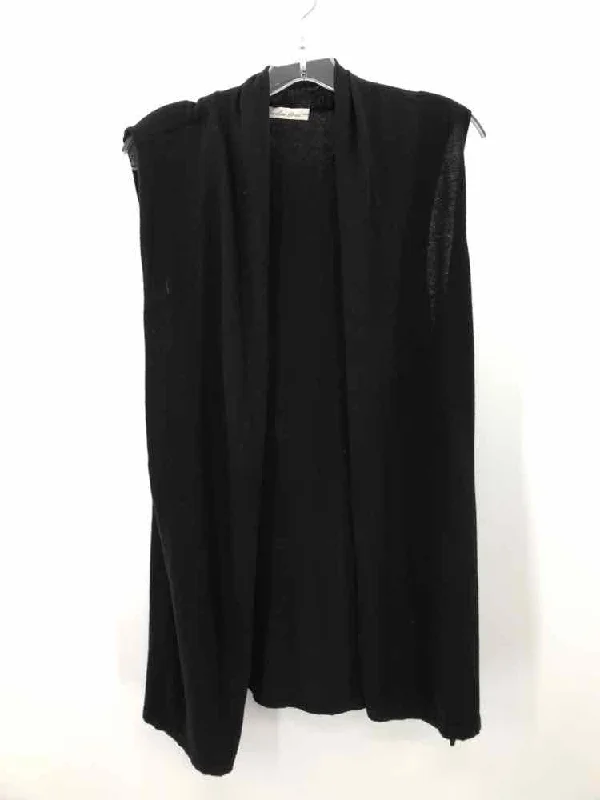 Pre-Owned Caroline Grace Black Size XL Cardigan Sweater Denim Fabric Leather Fabric Suede Fabric Pre-Owned Caroline Grace Black Size XL Cardigan Sweater Denim Fabric Leather Fabric Suede Fabric