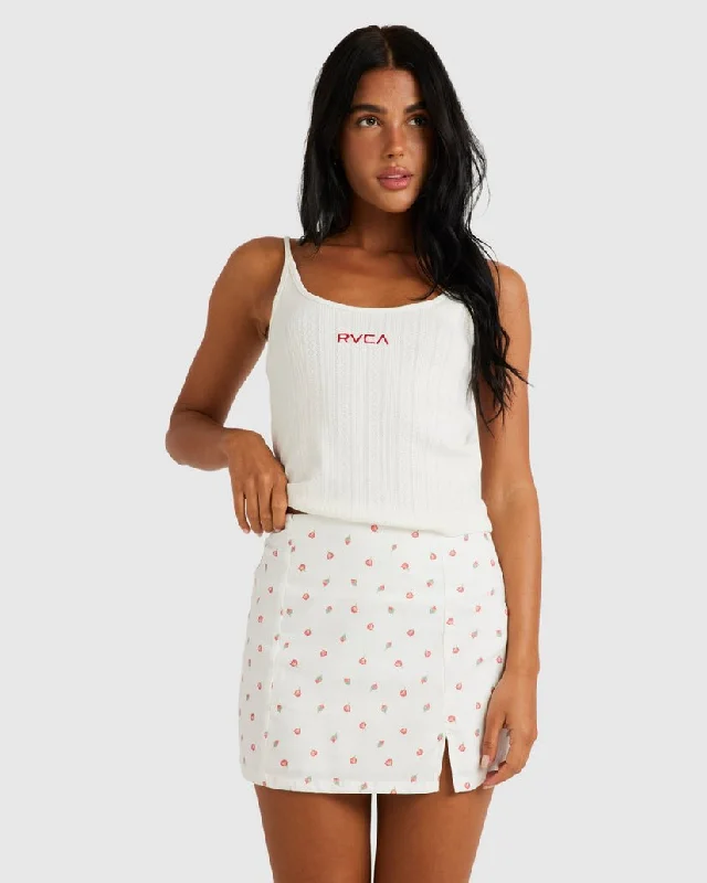 ROSE BUD POINTELLE TANK mesh tank top