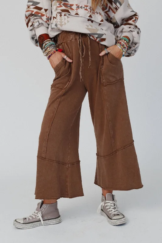 Feeling Good Wide Leg Pant - Brown Modern Skinny Pants