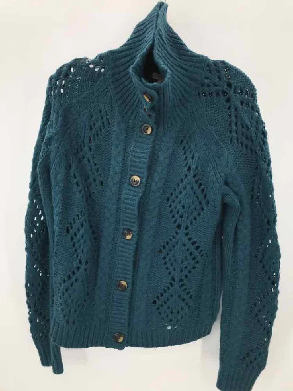 Pre-Owned Sundance Blue Size XS Cardigan Sweater Knit Fabric Woven Fabric Fleece Fabric