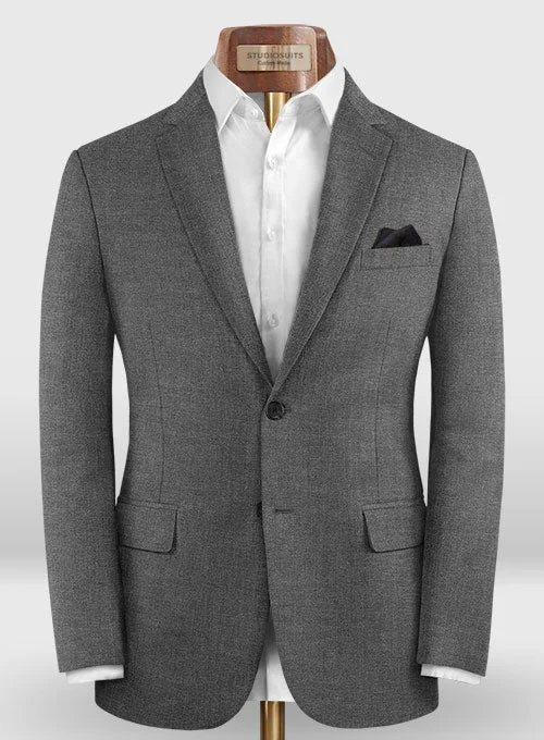Reda Cashmere Mid Gray Wool Jacket Front Pockets Side Pockets Patch Pockets