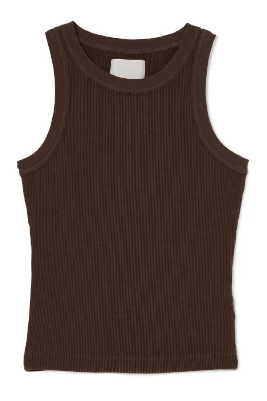 Isabel Rib Tank - Fig comfortable tank top