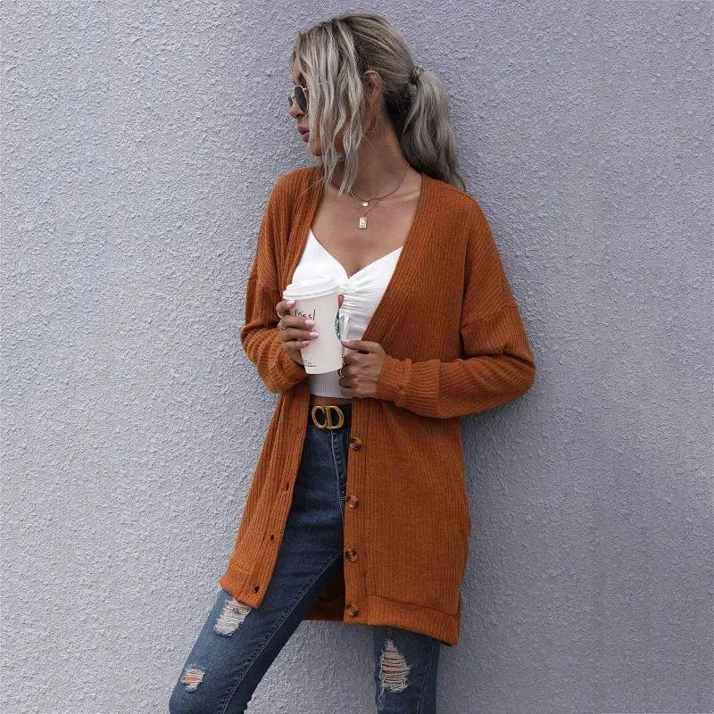 V-neck Women Cardigan Sweater Hooded Cardigan Collared Cardigan Shawl Collar