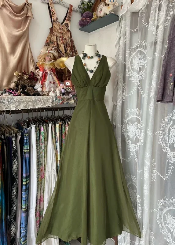 Vintage Green V Neck A Line Prom Dress Formal Party Dress cc2280 Tunics Luxurious premium Vintage Green V Neck A Line Prom Dress Formal Party Dress cc2280 Tunics Luxurious premium