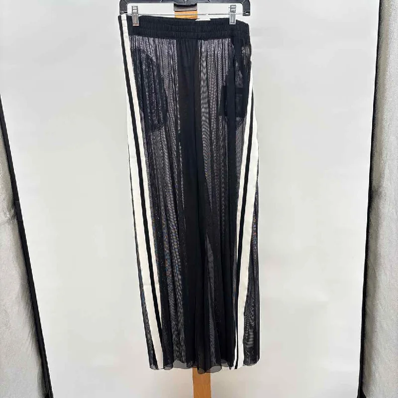 normakamali Women's Size S Black Stripe Pants Trendy Tapered Pants