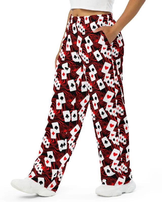 Off With Your Head Wide Leg Pants Fashionable Sporty Pants