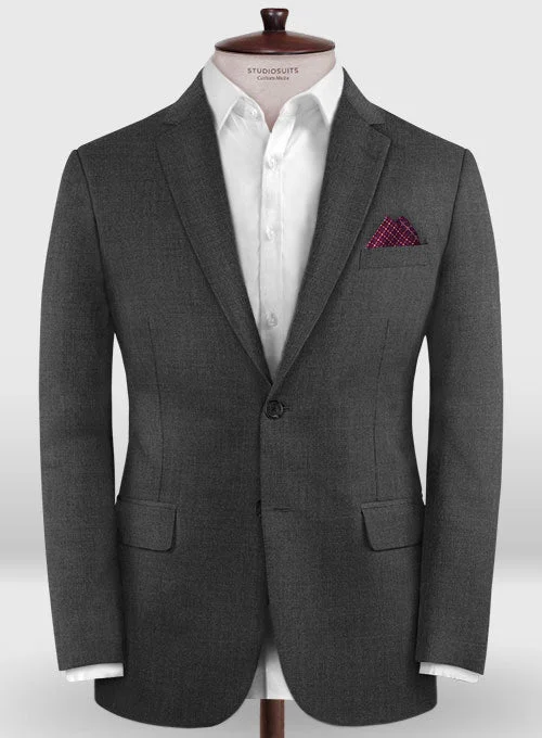 Lanificio Zegna Traveller Charcoal Wool Jacket Jacket Blazer Coat