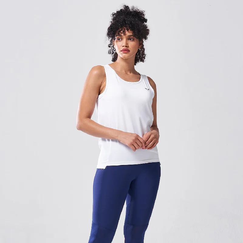 LAB360° Weightless Workout Tank - White lace back tank