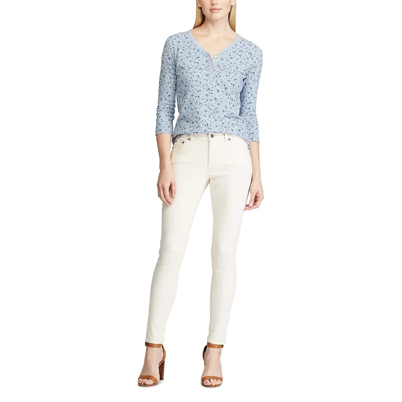 Chaps Women's Premium Stretch Comfort Skinny Fit Ankle Length Pants Slim-Fit Khaki Pants