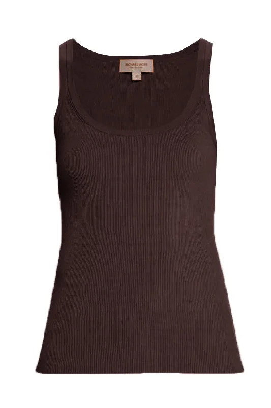 Ribbed Tank Top - Nutmeg seamless tank top