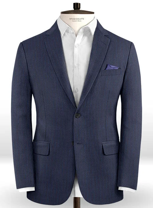 Caccioppoli Dapper Dandy Osotti Blue Wool Jacket Hooded Jacket Caped Jacket Shawl Collar Jacket