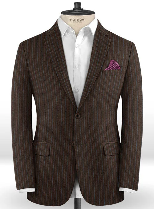 Caccioppoli Dapper Dandy Pinoza Brown Wool Jacket Striped Jacket Polka Dot Jacket Floral Jacket