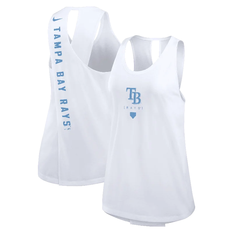 Rays Women's White Team Crossback Tank Top sage tank top