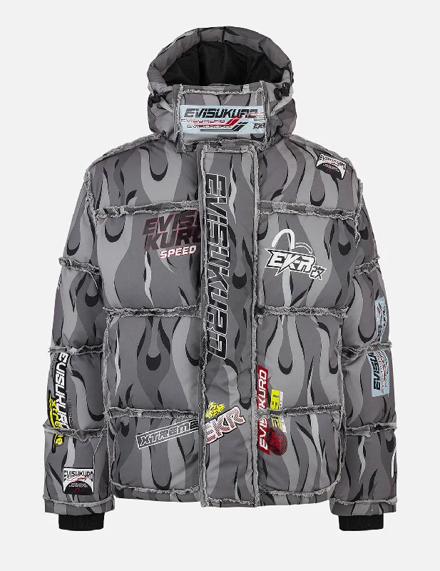 Tear-Away Racing Camouflage Oversized Down Jacket Fleece Jacket Down Jacket Feather Jacket Tear-Away Racing Camouflage Oversized Down Jacket Fleece Jacket Down Jacket Feather Jacket