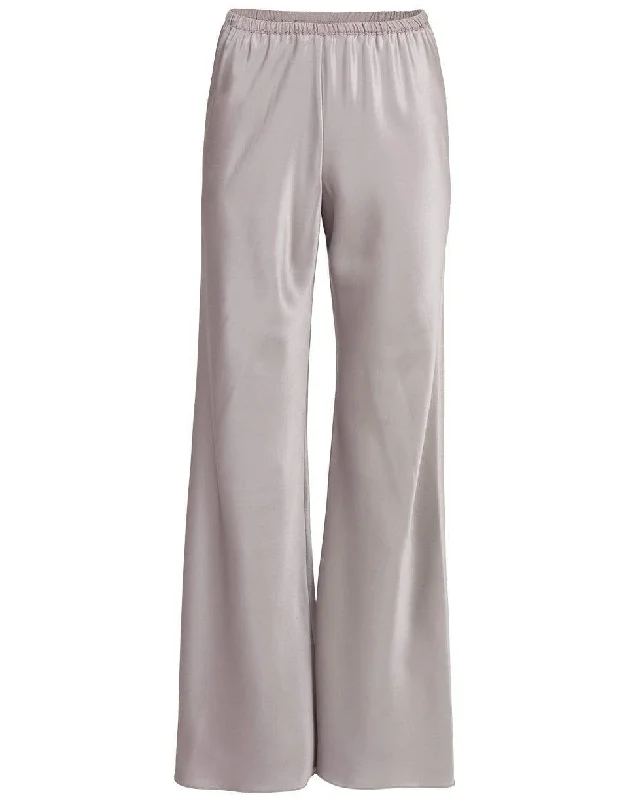 Silver Bias Wide Leg Pant Formal Slim Pants