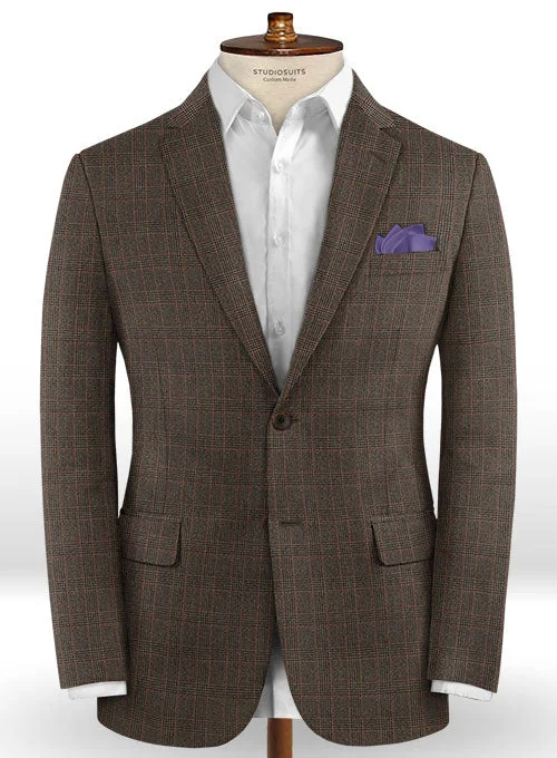 Caccioppoli Dapper Dandy Ingel Brown Wool Jacket Insulated Jacket Fitted Jacket Loose Jacket
