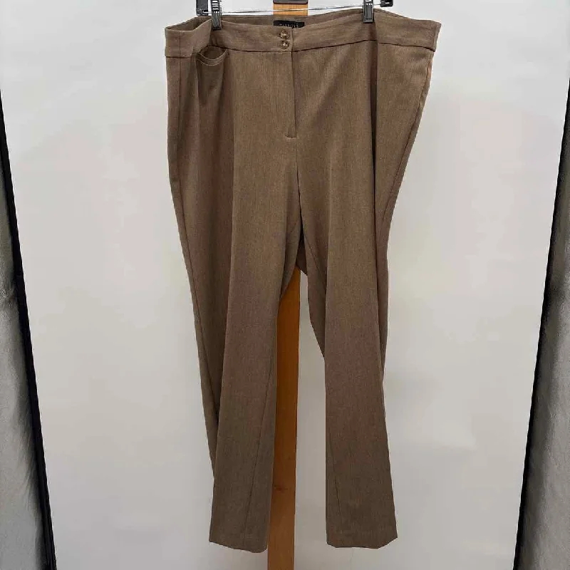 Talbots Women's Size 18W Brown Heathered Pants Chic Capri Pants