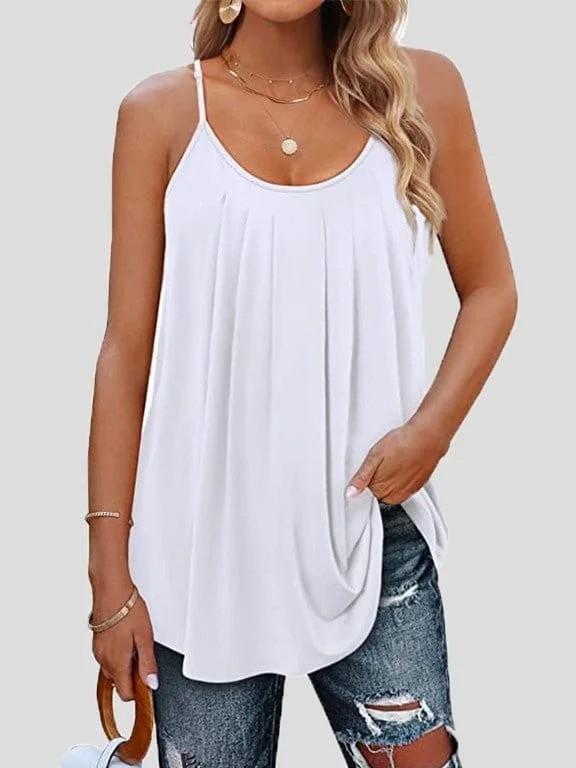Stylish Pleated Tank trendy tank top