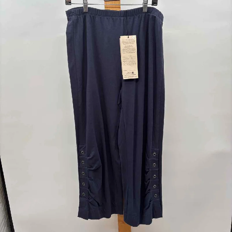 Neon Buddha Women's Size 16 Navy Solid Pants Modern Skinny Pants