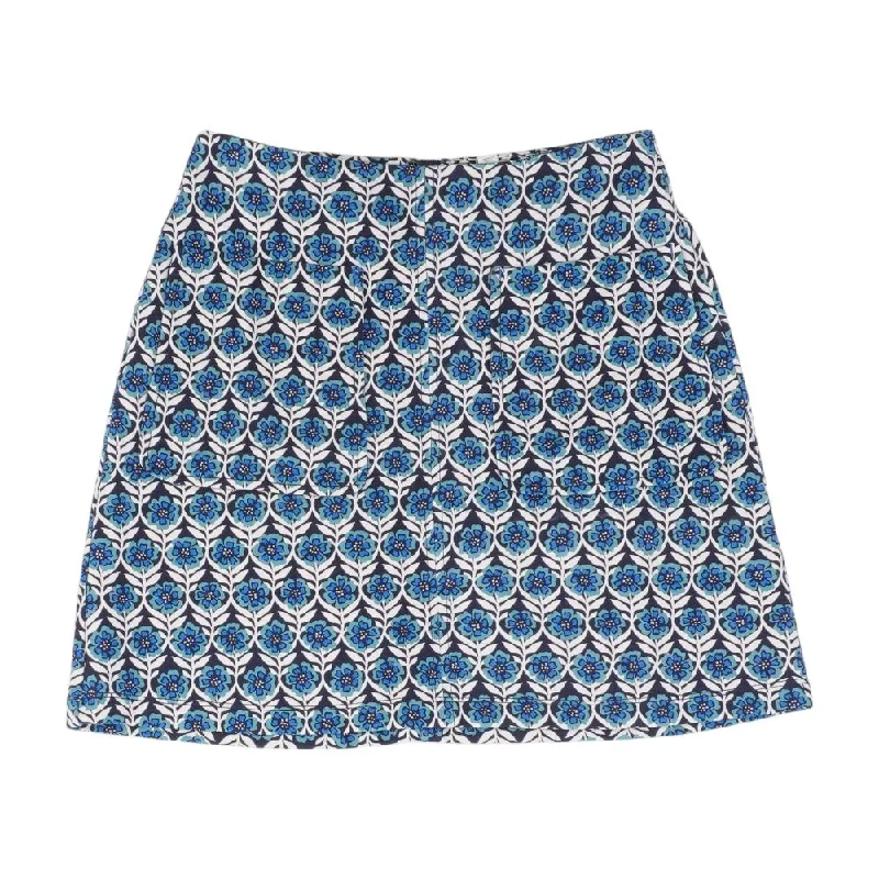 Blue Floral Mini Skirt cashmere skirt soft
