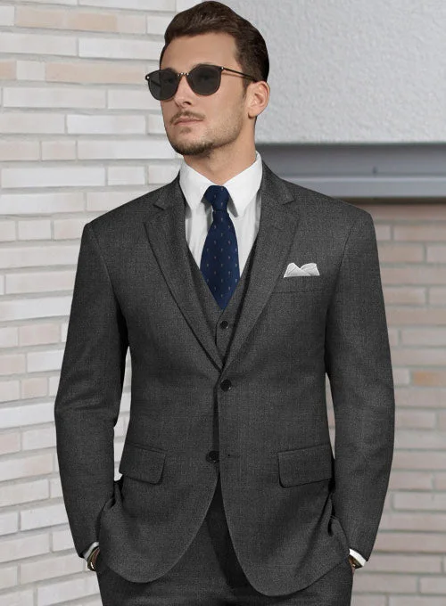 Lanificio Zegna Trofeo Charcoal Wool Jacket Satin Fabric Silk Fabric Chiffon Fabric