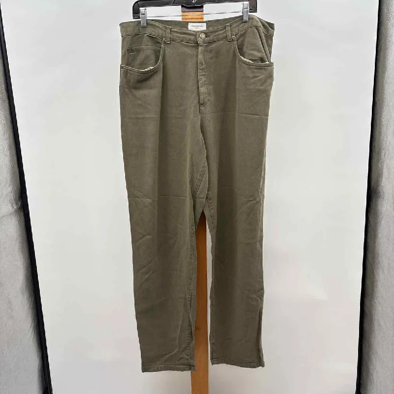 Jones New York Women's Size 16 Green Solid Pants Formal Dress Pants