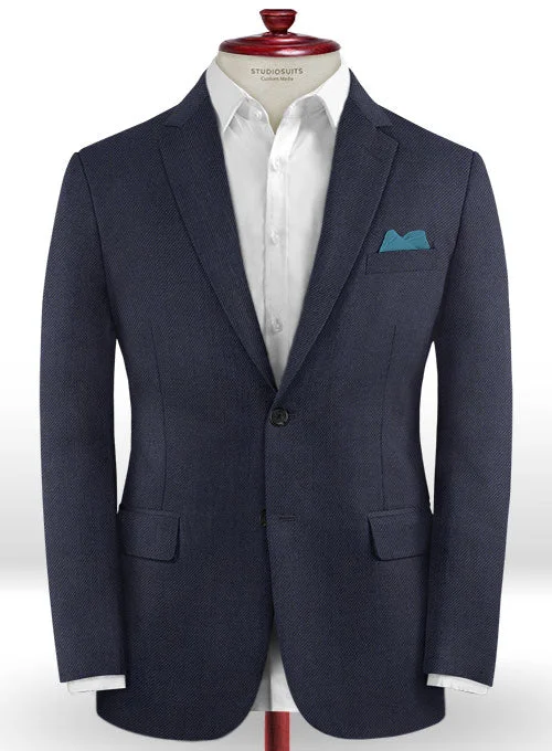 Caccioppoli Dapper Dandy Duffon Blue Wool Jacket Tailored Jacket Straight Jacket A-Line Jacket