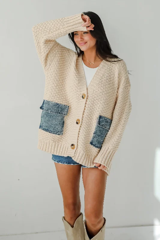 FINAL SALE - Beyond Cozy Cream Oversized Sweater Cardigan Oversized Loose Flowy