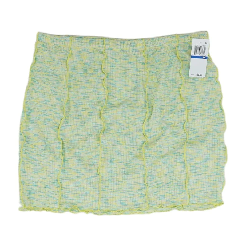 Green Misc Mini Skirt maxi skirt elegant