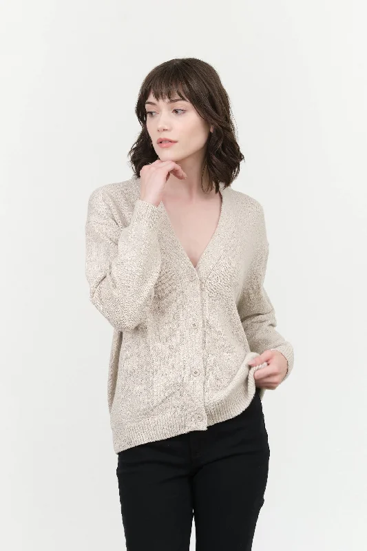 Roving Cotton Cardigan Fitted Loose Oversized