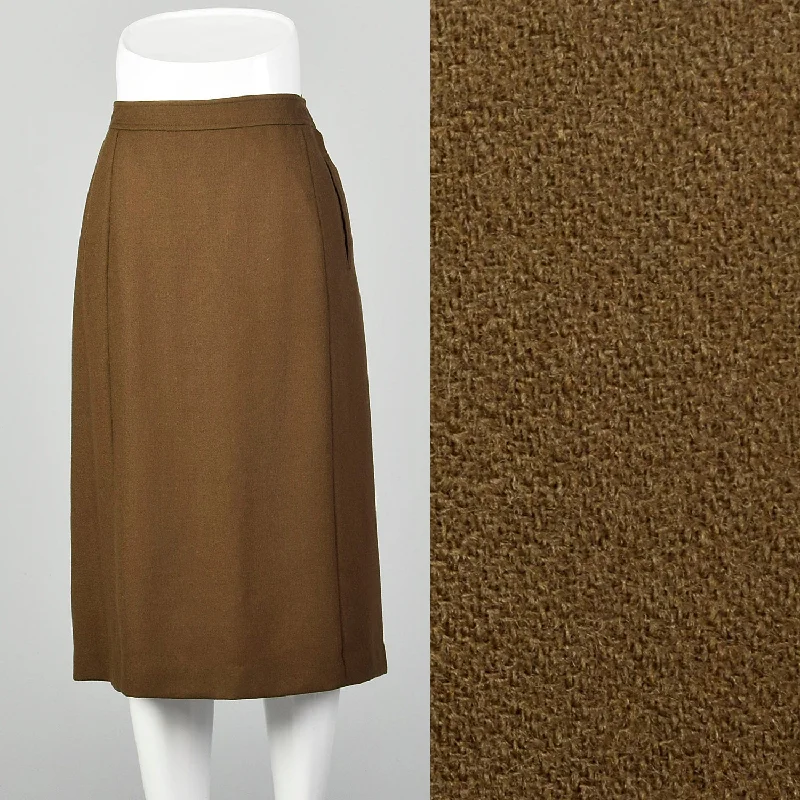 Small Givenchy 1980s Brown Wool Skirt mini skirt trendy
