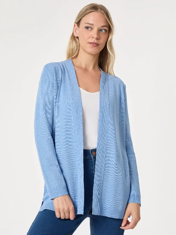 Open Front Icon Cardigan Mesh Fabric Canvas Fabric Denim Fabric