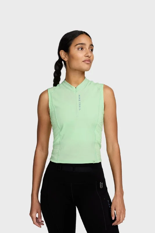 NIKE TRAIL W - Dri-FIT 1/4-Zip Running Tank Top modal blend tank