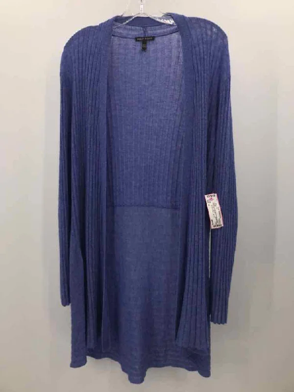 Pre-Owned Eileen Fisher Purple Size XL Cardigan Sweater Rayon Fabric Velvet Fabric Corduroy Fabric